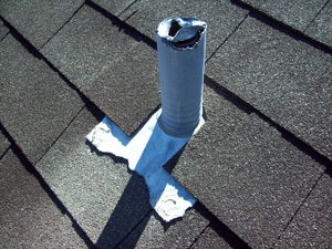 damaged roof vent damaged roof vent